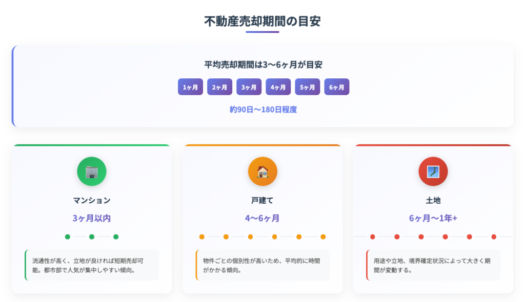 不動産売却の機関目安