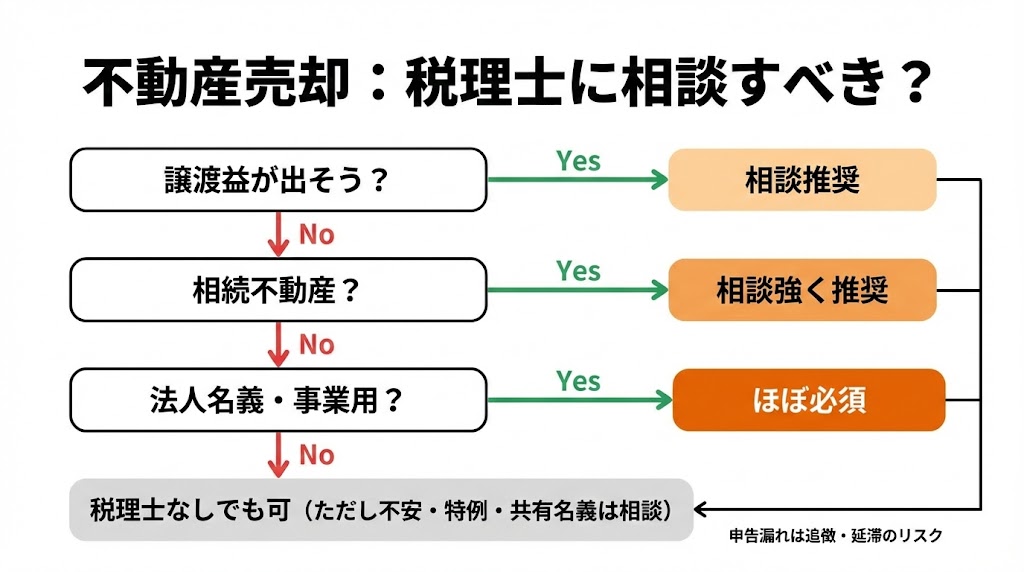 不動産売却：税理士に相談すべき？