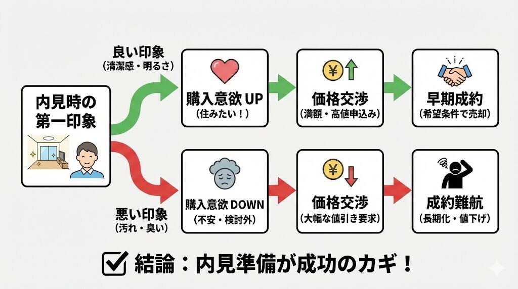 内見が売却結果に与える影響