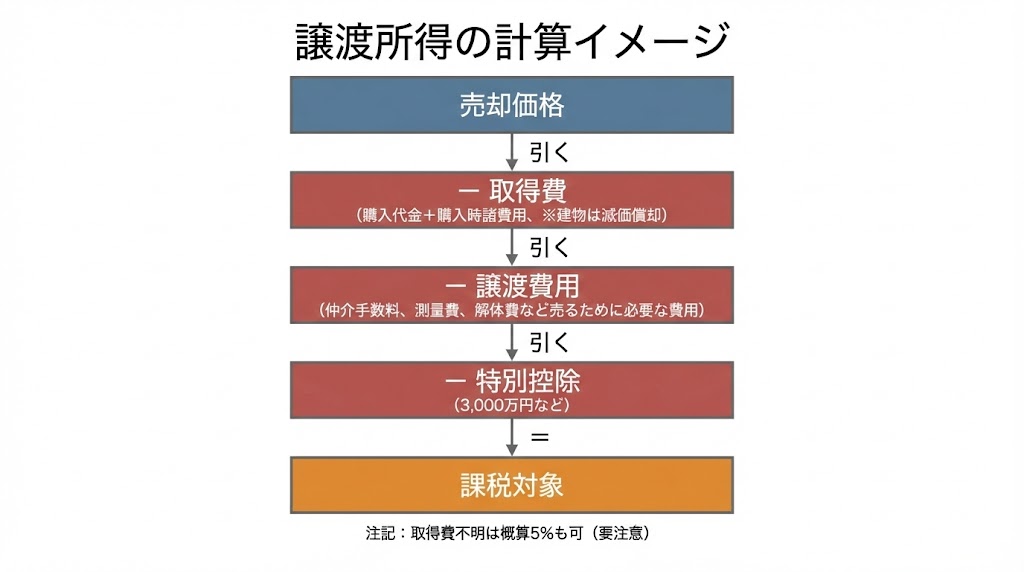譲渡所得の計算イメージ