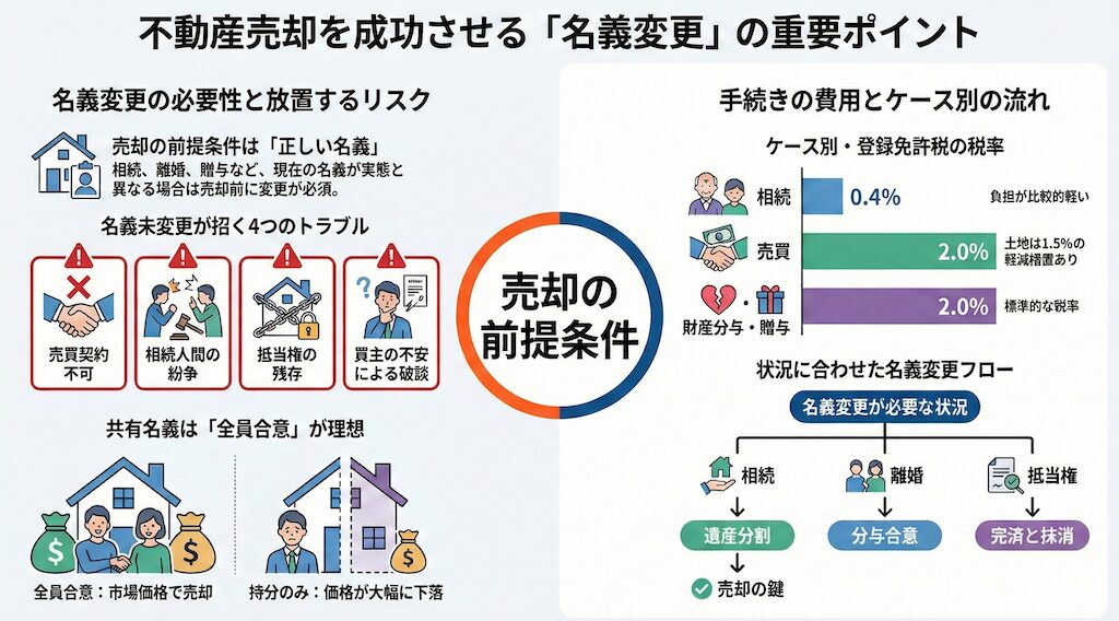 不動産売却を成功させる名義変更の重要ポイント