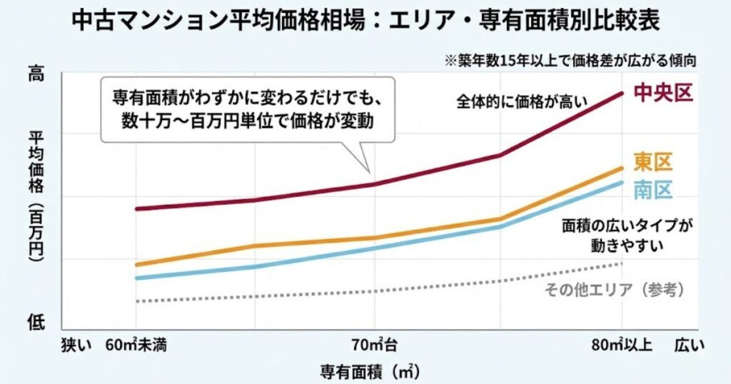 物件種別×平均価格の比較表