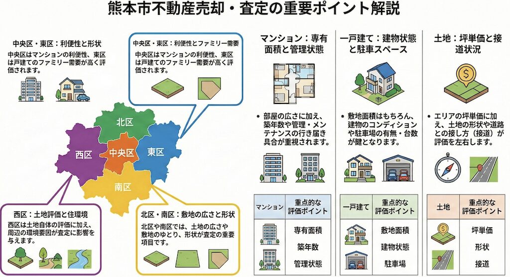 熊本の不動産売却査定重要ポイント