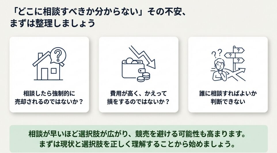 「どこに相談すべきか分からない」その不安、
まずは整理しましょう