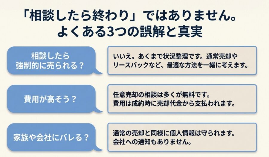 初めての任意売却相談でよくある不安と誤解
