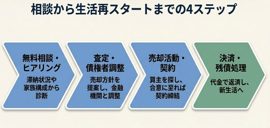 任意売却相談の流れ|問い合わせから売却完了までのプロセス