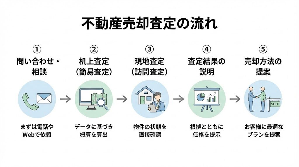 不動産売却査定の流れ
