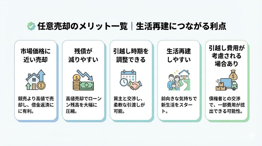 任意売却のメリット｜生活再建につながる利点
