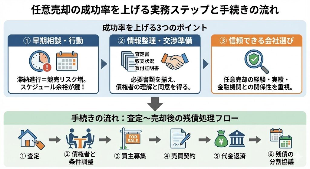 任意売却を進める際のポイント｜成功率を上げる実務ステップ
